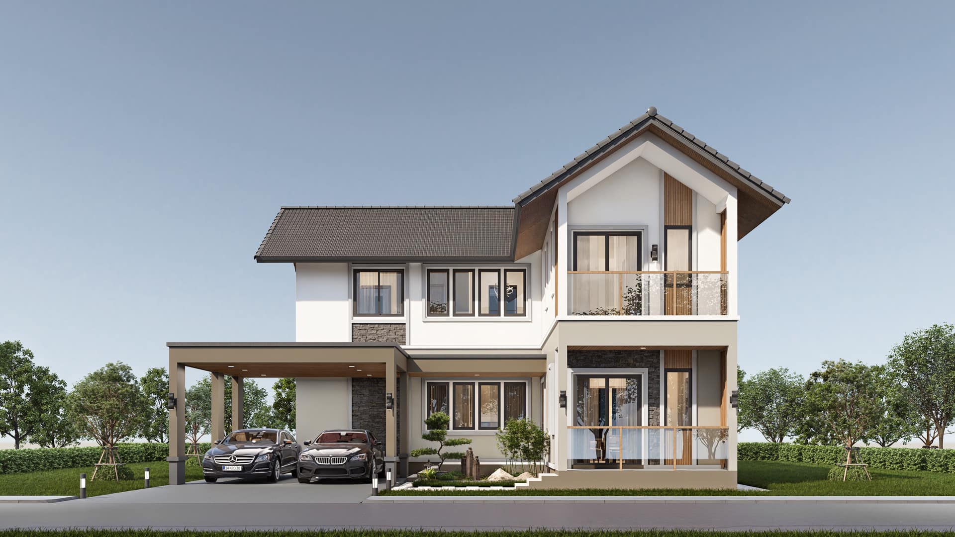 บ้านที่ต่อเติมเสร็จแล้ว